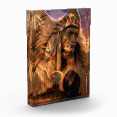 Indischer Amerikanische Ureinwohner Wolf und Bär Fotoblock (Links)