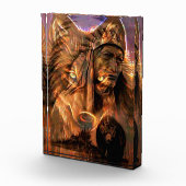 Indischer Amerikanische Ureinwohner Wolf und Bär Fotoblock (Rechts)