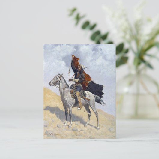 Indischer Apache-Krieger Postkarte (Stehend Vorderseite)