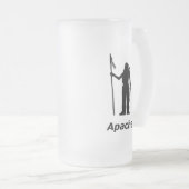 Indischer Apache Mattglas Bierglas (VorderseiteRechts)