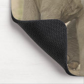 Indischer/asiatischer Elefant und junger Mann,Corb Mousepad (Ecke)