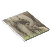 Indischer/asiatischer Elefant und junger Mann,Corb Notizblock (angewinkelt)