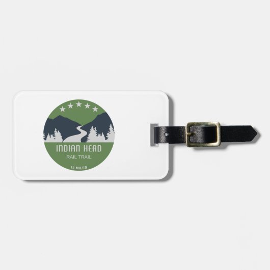 Indischer Bahngleis Gepäckanhänger (Vorderseite horizontal)