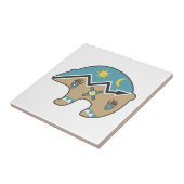 Indischer Bär, blau, braun Fliese (Seite)