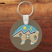Indischer Bär, blau, braun Schlüsselanhänger (Vorderseite)