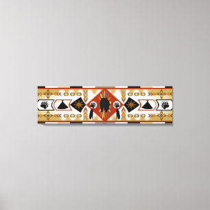Indischer Bär Clan Stretched Canvas Print Leinwanddruck
