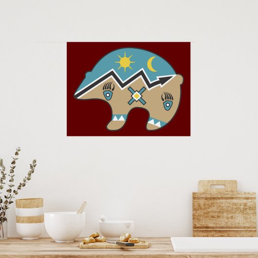 Indischer Bär-Druck Poster (Küche)