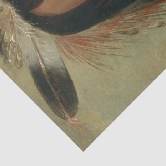 Indischer Blactfoot Portrait Decoupage Seidenpapier (Detail)