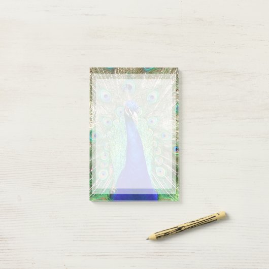 Indischer Blaupfau Post-it Klebezettel (Auf Schreibtisch)