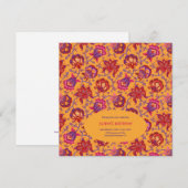Indischer Blumengeburt Einladung (Vorne/Hinten)