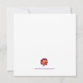 Indischer Blumengeburt Einladung (Rückseite)