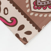 Indischer Blumenpaisley, ethnische Mandala Muster. Fleecedecke (Ecke)