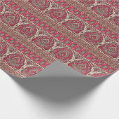 Indischer Blumenpaisley, ethnische Mandala Muster. Geschenkpapier (Ecke)