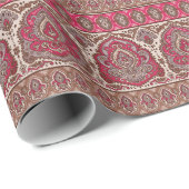 Indischer Blumenpaisley, ethnische Mandala Muster. Geschenkpapier (Rolleneckpunkt)
