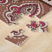 Indischer Blumenpaisley, ethnische Mandala Muster. Puzzle (Seite)