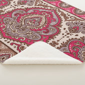 Indischer Blumenpaisley, ethnische Mandala Muster. Sherpadecke (3/4)