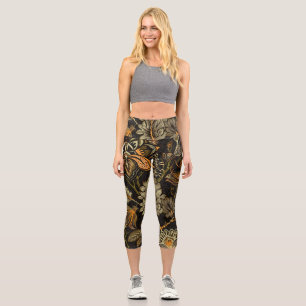 Indischer Blumenpaisley, nahtlos ethnisches Muster Capri Leggings