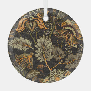 Indischer Blumenpaisley, nahtlos ethnisches Muster Ornament Aus Glas