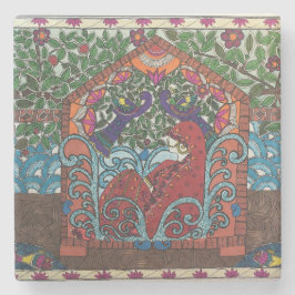 Indischer Brautbräu-Untersetzer Steinuntersetzer