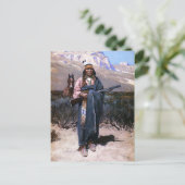 Indischer Brave 1891 Postkarte (Stehend Vorderseite)