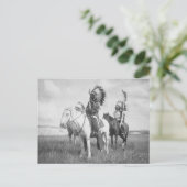 Indischer Chef am Horseback, 1905 Postkarte (Stehend Vorderseite)