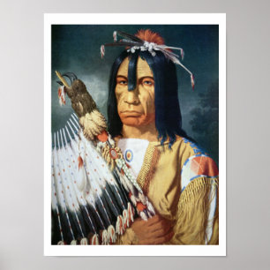 Indischer Chef des Cree-Volkes von Kanada Poster