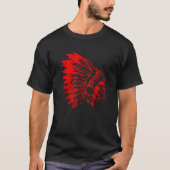 Indischer Chef des Indigenen Indigenen Indigenen T-Shirt (Vorderseite)