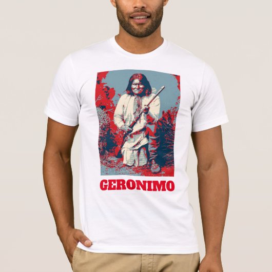 Indischer Chef Geronimo Pop Art T-Shirt (Vorderseite)