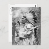 Indischer Chef Whirlwind Soldier, 1925 Postkarte (Vorne/Hinten)