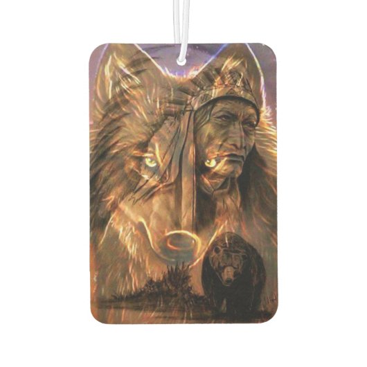 Indischer Chef, Wolf und Bär Autolufterfrischer (Rückseite)