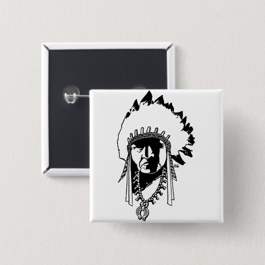 Indischer ChefButton Button (Vorne & Hinten)