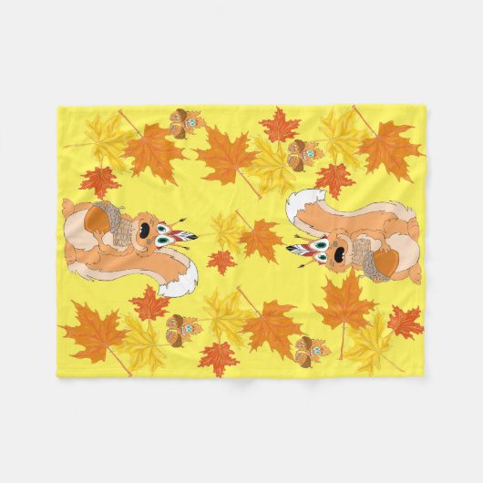 Indischer Chefhörnchen und Freunde Fleecedecke (Vorderseite (Horizontal))