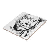 Indischer Chefink Sketch Motivierend Fliese (Seite)