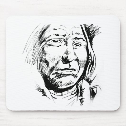 Indischer Chefink Sketch Motivierend Mousepad (Vorne)