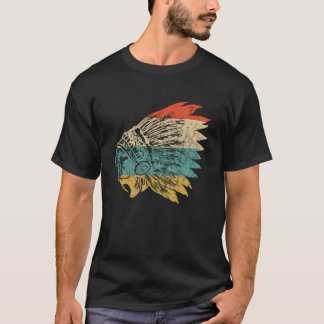 Indischer Chefkopfgeflecht Indianerin T-Shirt