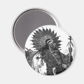 Indischer Chefmagnet Magnet (Vorderseite/Rückseite)