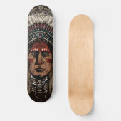 Indischer Chefskateboard | Tribal Skateboard Deck (Vorderseite)