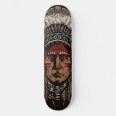 Indischer Chefskateboard | Tribal Skateboard Deck (Vorderseite)