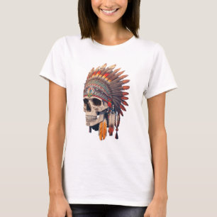 Indischer Chefskull   Indianischer Schädel T-Shirt