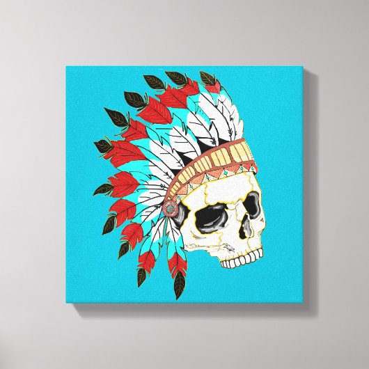 Indischer Chefskull Leinwanddruck (Vorderseite)