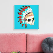 Indischer Chefskull Leinwanddruck (Insitu (Wohnzimmer))