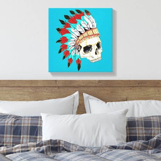 Indischer Chefskull Leinwanddruck (Insitu (Schlafzimmer))