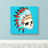 Indischer Chefskull Leinwanddruck (Insitu (Holzboden))