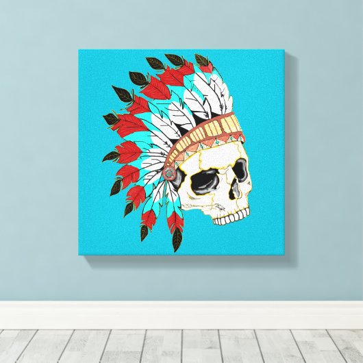 Indischer Chefskull Leinwanddruck (Insitu (Holzboden))