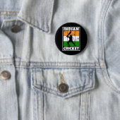 Indischer Cricket-Fan Flagge Indiens Cricket Button (Beispiel)