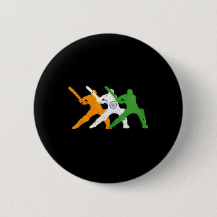 Indischer Cricket-Team-Cricketer-Fan-Tsmen-Flagge Button
