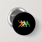 Indischer Cricket-Team-Cricketer-Fan-Tsmen-Flagge Button (Vorne & Hinten)