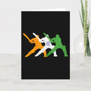 Indischer Cricket-Team-Cricketer-Fan-Tsmen-Flagge Karte