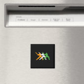 Indischer Cricket-Team-Cricketer-Fan-Tsmen-Flagge  Magnet (In Situ (Geschirrspüler))