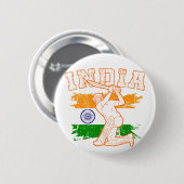 Indischer Cricketspieler Button (Vorne & Hinten)